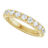 14K Yellow Gold 2 CTW Lab-Grown Diamond Eternity Band Size 7