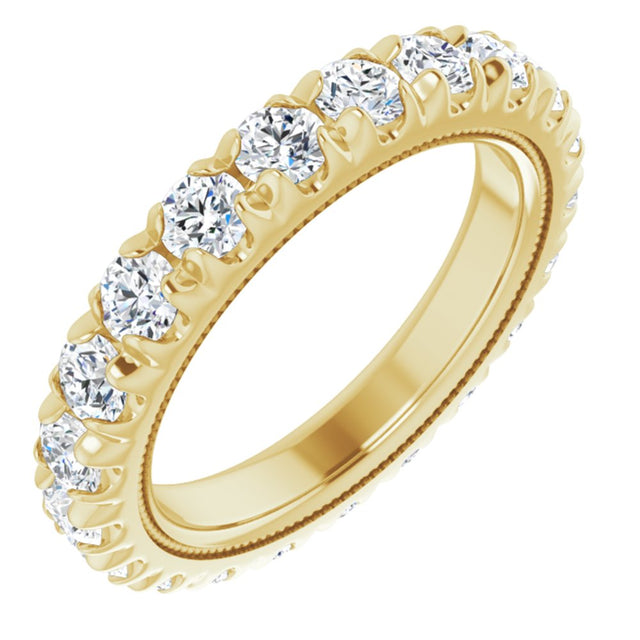 14K Yellow Gold 1 7/8 CTW Lab-Grown Diamond Eternity Band Size 6