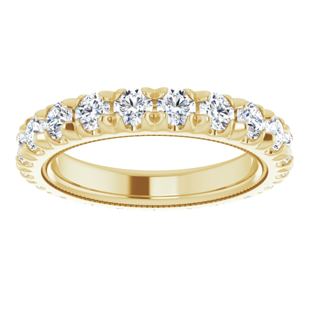14K Yellow Gold 1 7/8 CTW Lab-Grown Diamond Eternity Band Size 6