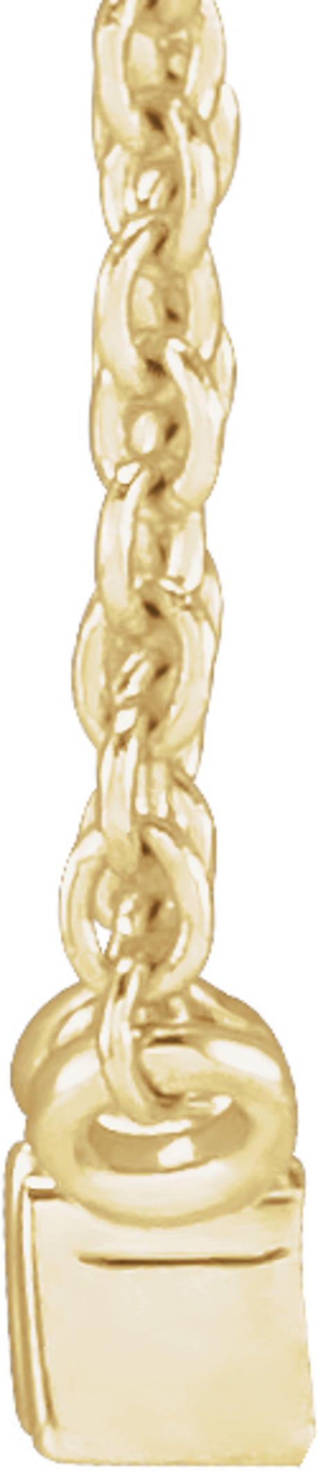 14K Yellow Gold 1/8 CT Natural Diamond Solitaire 16-18" Necklace