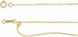 14K Yellow Gold-Filled 1 mm Adjustable Threader Rolo 16-22" Chain