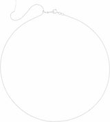 14K White Gold 1 mm Adjustable Threader Bead 16-22" Chain
