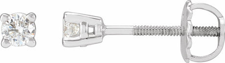 14K White Gold 1/5 CTW Natural Diamond Stud Earrings