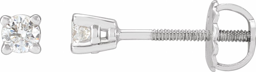14K White Gold 1/5 CTW Natural Diamond Stud Earrings