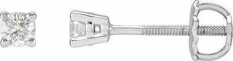 14K White Gold 1/4 CTW Natural Diamond Stud Earrings