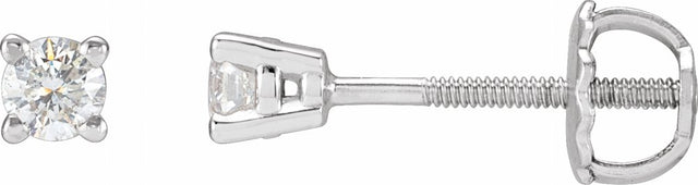 14K White Gold 1/4 CTW Natural Diamond Stud Earrings