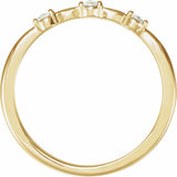 14K Yellow 1/10 CTW Rose-Cut Natural Diamond Stackable Ring