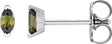 Sterling Silver Natural Green Tourmaline Earrings