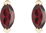 14K Yellow Natural Mozambique Garnet Earrings