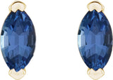 14K Yellow Natural Tanzanite Earrings