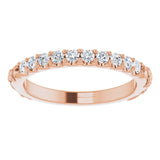 14K Rose 1/4 CTW Natural Diamond Floral-Inspired Anniversary Band