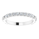 14K White 1/4 CTW Natural Diamond Floral-Inspired Anniversary Band