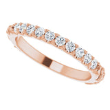 14K Rose 1/4 CTW Natural Diamond Floral-Inspired Anniversary Band