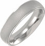 Titanium 5 mm Stepped-Edge Half Round Band Size 8.5