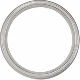 Titanium 5 mm Stepped-Edge Half Round Band Size 8