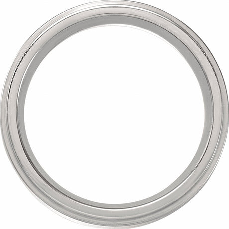 Titanium 5 mm Stepped-Edge Comfort-Fit Flat Band