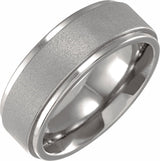 Titanium 7 mm Stepped-Edge Band Size 8.5