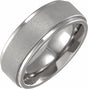 Titanium 7 mm Stepped-Edge Band Size 8
