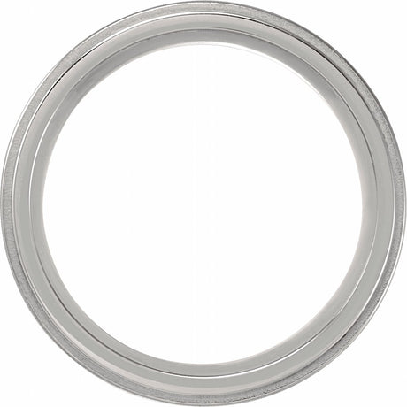 Titanium 7 mm Stepped-Edge Band Size 8