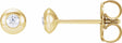 14K Yellow Gold .06 CTW Natural Diamond Domed Bezel-Set Earrings