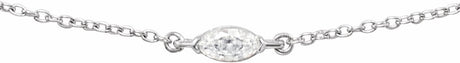 14K White 1/4 CT Lab-Grown Diamond 16-18" Necklace