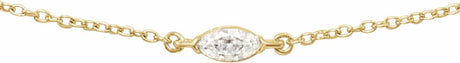14K Yellow 1/4 CT Lab-Grown Diamond 16-18" Necklace