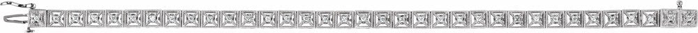 14K White Gold 1/2 CTW Natural Diamond Line 7" Bracelet