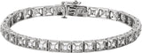 14K White 1/2 CTW Natural Diamond Line 7" Bracelet