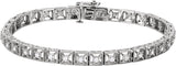 14K White Gold 1/2 CTW Natural Diamond Line 7" Bracelet