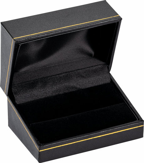 Black Double Ring/Cuff Link Box