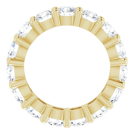 14K Yellow Gold 4 CTW Lab-Grown Diamond Eternity Band Size 5