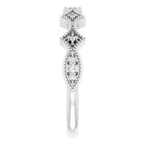 14K White .08 CTW Natural Diamond Anniversary Band