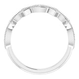 14K White .08 CTW Natural Diamond Anniversary Band