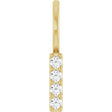 14K Yellow .07 CTW Natural Diamond Bar Charm/Pendant