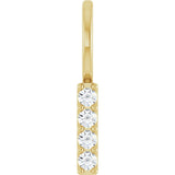 14K Yellow .07 CTW Natural Diamond Bar Charm/Pendant