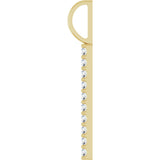 14K Yellow Gold 1/6 CTW Lab-Grown Diamond Bar Charm/Pendant