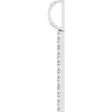 14K White Gold 1/6 CTW Natural Diamond Bar Charm/Pendant