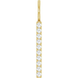 14K Yellow 1/6 CTW Natural Diamond Bar Charm/Pendant