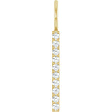 14K Yellow 1/6 CTW Natural Diamond Bar Charm/Pendant