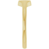 14K Yellow Round Petite Signet Ring