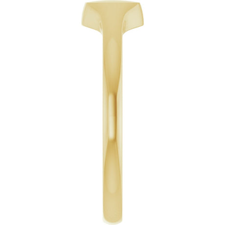 14K Yellow Round Petite Signet Ring