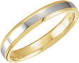14K Yellow/White Gold 4 mm Beveled-Edge Comfort-Fit Flat Band Size 7