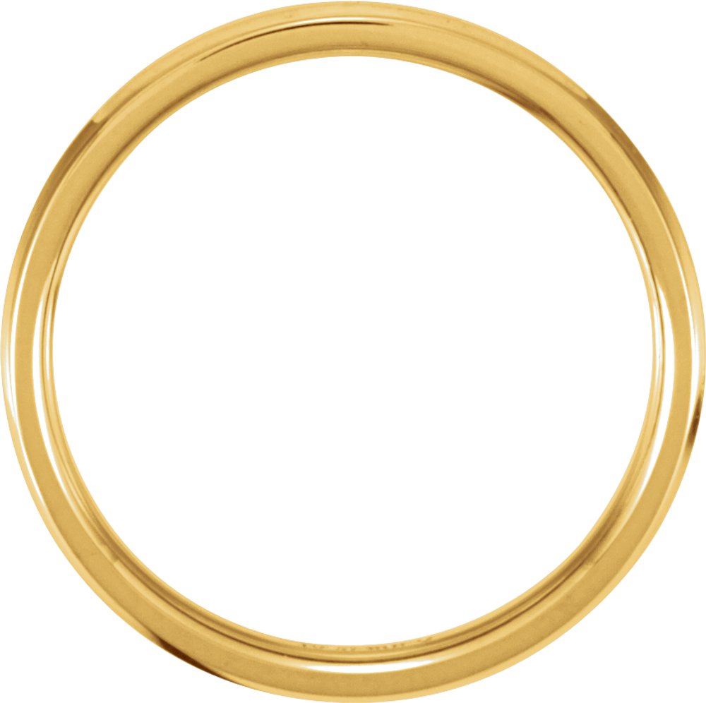 14K Yellow/White Gold 4 mm Beveled-Edge Comfort-Fit Flat Band Size 7