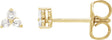 14K Yellow Gold .05 CTW Rose-Cut Natural Diamond Three-Stone Earrings