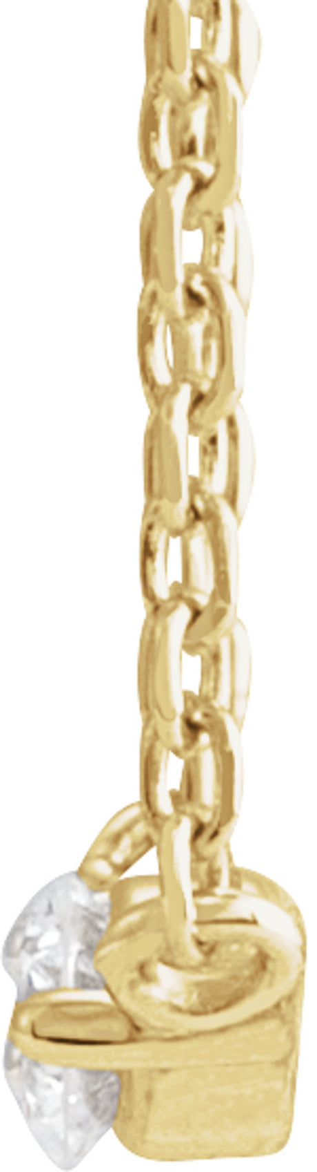 14K Yellow 1/10 CTW Natural Diamond Graduated 16" Necklace