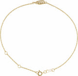 14K Yellow Gold .015 CTW Natural Diamond Angel Wing 6 1/2-7 1/2" Bracelet