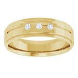 14K Yellow Gold .08 CTW Natural Diamond Band Size 10