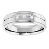 14K White Gold .08 CTW Natural Diamond Band