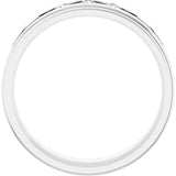 14K White Gold .08 CTW Natural Diamond Band