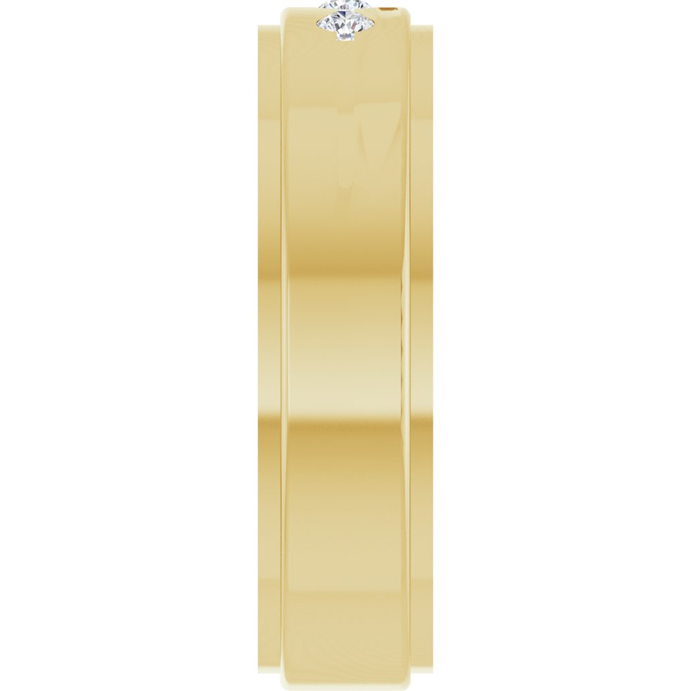 14K Yellow Gold .08 CTW Natural Diamond Band Size 10